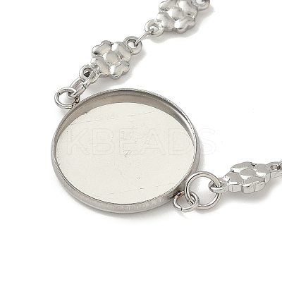 304 Stainless Steel Link Chain Bracelet Making STAS-K252-20C-P-1