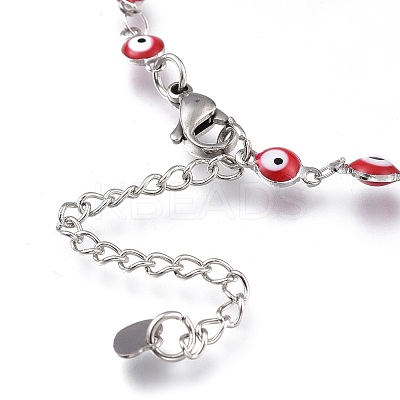304 Stainless Steel Link Bracelets BJEW-M203-04P-A-1
