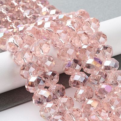 Electroplate Glass Beads Strands GR12MMY-59AB-1