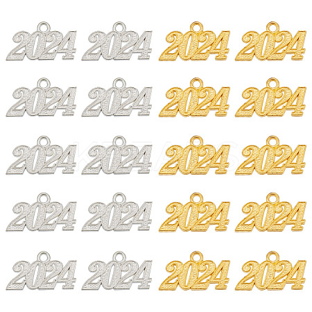 60Pcs 2 Colors Alloy Pendants FIND-TA0004-34-1