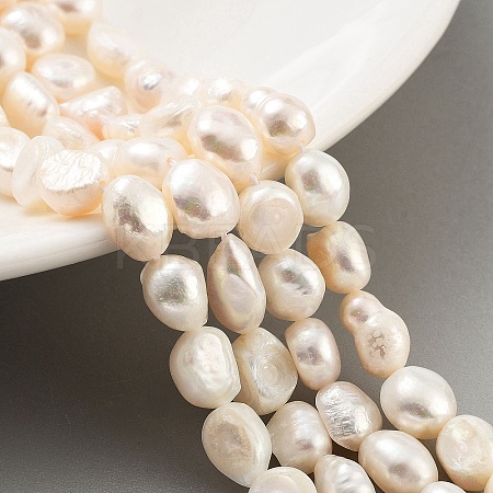 Natural Cultured Freshwater Pearl Beads Strands PEAR-P062-28B-1