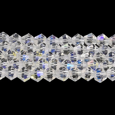 Transparent Electroplate Glass Beads Strands LS-EGLA-A039-T6mm-L13-1