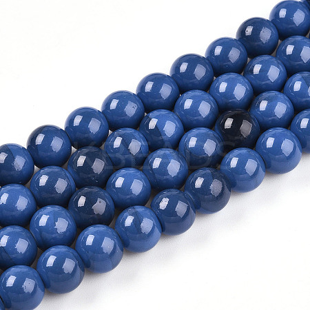 Baking Paint Glass Beads Strands DGLA-N013-10mm-10-1