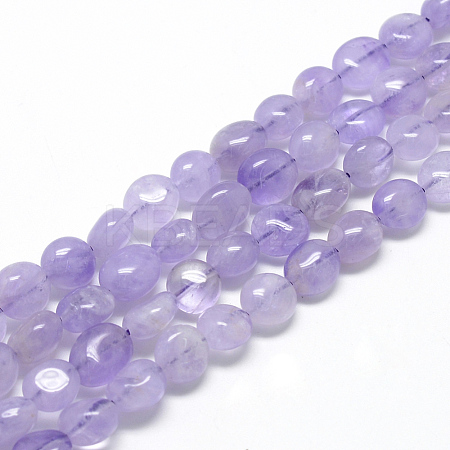 Natural Lavender Amethyst Beads Strands X-G-R445-8x10-23-1