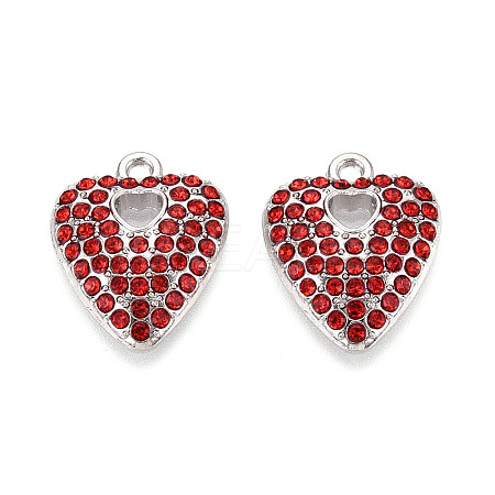 Alloy Rhinestone Pendants FIND-N008-12P-02-1