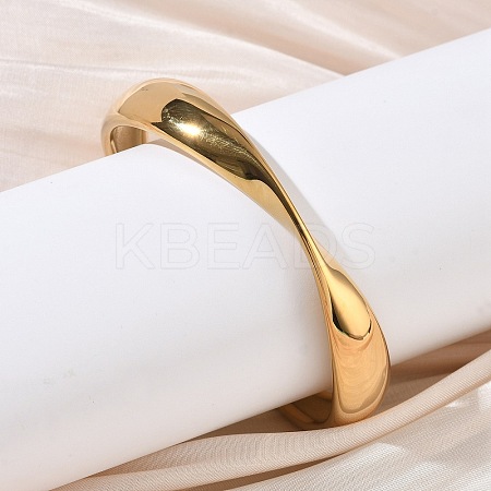 304 Stainless Steel Cuff Bangles BJEW-B158-05G-01-1