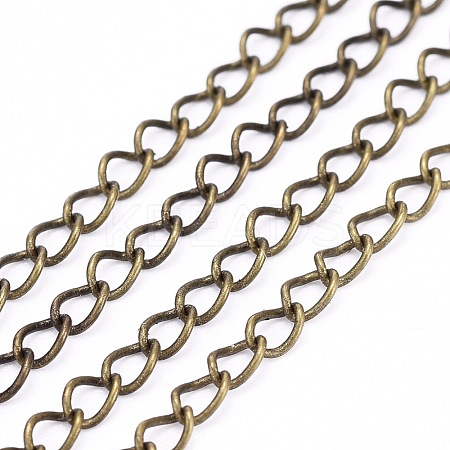 Brass Twisted Chains CHC-Q001-4x3mm-AB-1