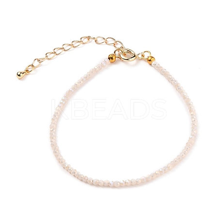 Faceted Electroplate Glass Beaded Bracelets BJEW-JB05693-04-1