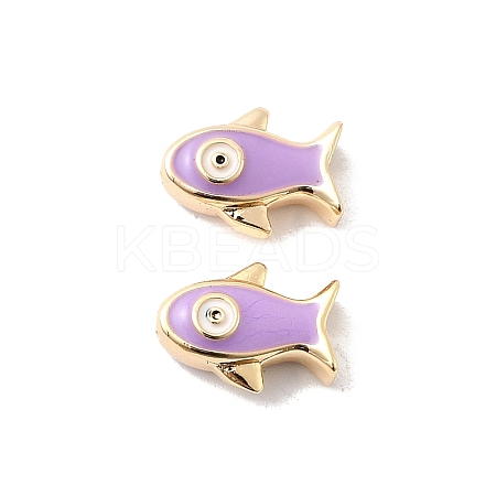 Brass Enamel Beads KK-A277-01G-01-1