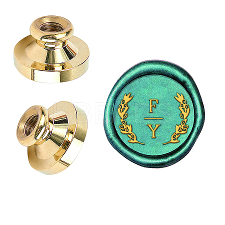 Wax Seal Brass Stamp Head AJEW-WH0209-501-1