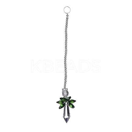 Crystal Fairy Beaded Wall Hanging Decoration Pendant Decoration LS-HJEW-G019-02F-1