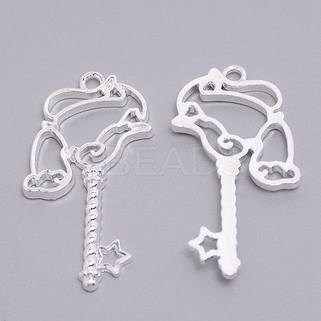 Alloy Open Back Bezel Pendants LS-PALLOY-WH0072-84G-S-RS-1