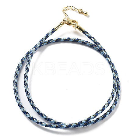 Polyester Cord Braided Necklace Makings LS-MAK-L043-03G-17-1