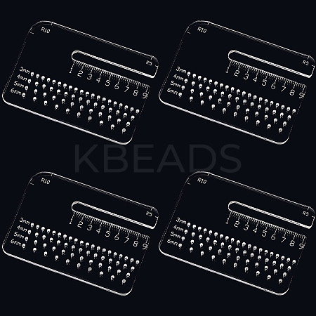4Pcs Acrylic Rounded Edge Measuring Tools AJEW-CL0002-18-1