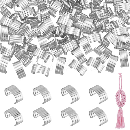 120Pcs Brass Folding Crimp Ends KK-PH0014-10P-1