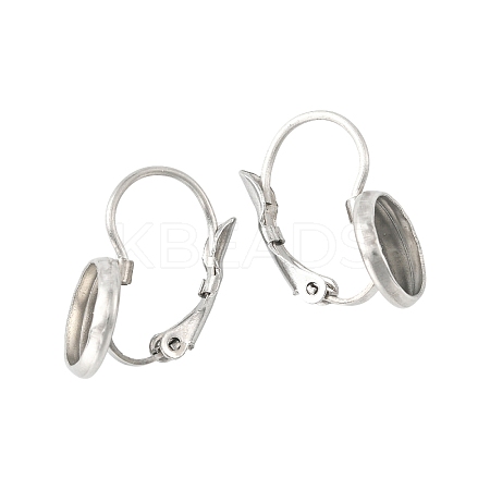 2Pcs 304 Stainless Steel Leverback Earring Settings STAS-YW0003-55F-1