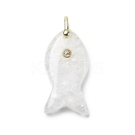 Natural Quartz Crystal Pendants KK-D021-05J-G-1