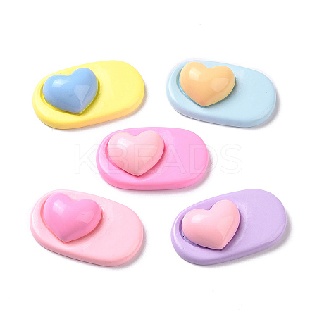 Cute Opaque Resin Cabochons RESI-L037-04-1