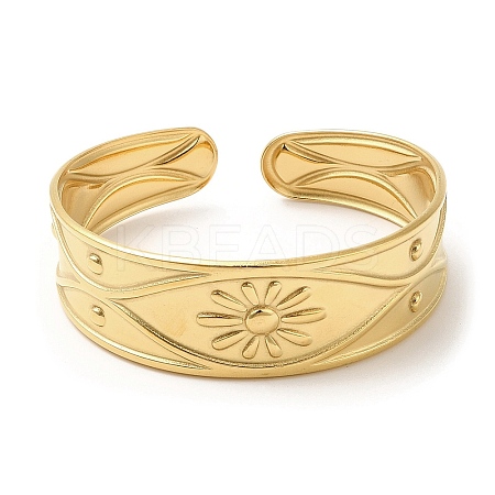 304 Stainless Steel Cuff Bangles BJEW-K267-05G-1