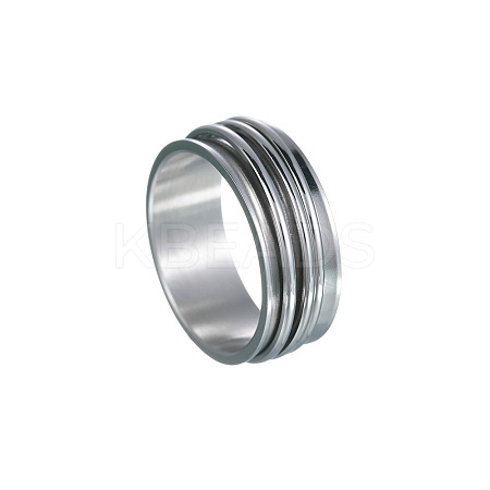 201 Stainless Steel Wide Band Rotating Finger Rings FS-WGEF0B4-06-1
