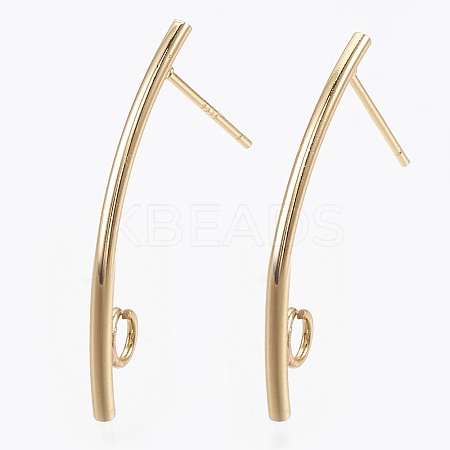Brass Stud Earring Findings X-KK-S348-111-1