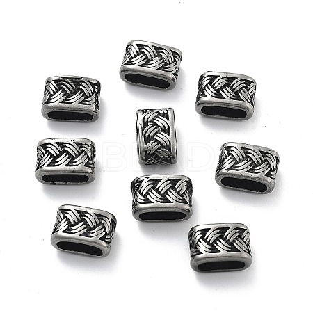 304 Stainless Steel Slide Charms/Slider Beads STAS-I181-045AS-1