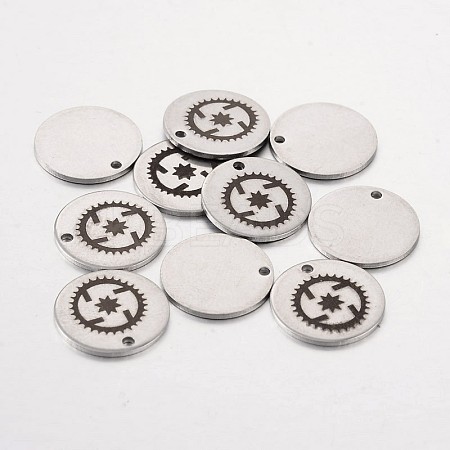 Non-Tarnish 201 Stainless Steel Steampunk Pendants LS-STAS-O078-E01-1