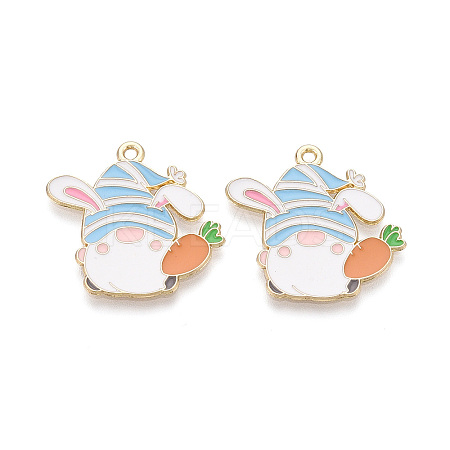 Alloy and Enamel Pendants ENAM-T021-21E-1