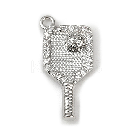 Brass Micro Pave Cubic Zirconia Pendants KK-M322-31P-1
