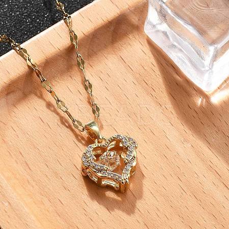 304 Stainless Steel Necklaces for Women LS-NJEW-R015-03G-1