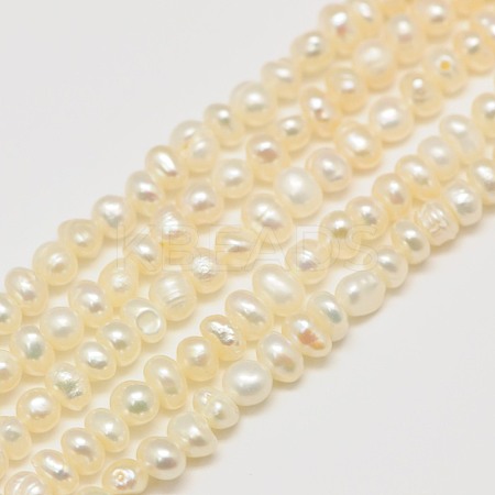 Grade AA Natural Cultured Freshwater Pearl Beads Strands PEAR-L003-C-03-01-X-1