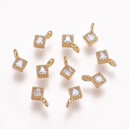 Brass Cubic Zirconia Pendants LS-X-KK-T014-109G-1