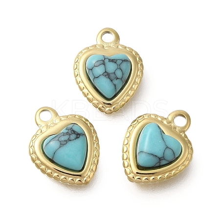 Synthetic Turquoise Charms STAS-U027-09G-05-1
