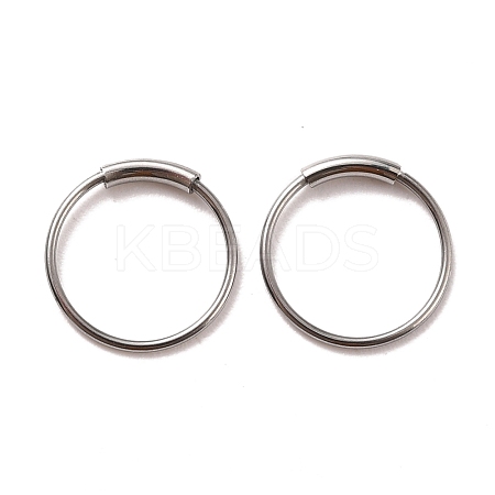 Non-Tarnish 304 Stainless Steel Hoop Earrings LS-STAS-Z037-02P-1