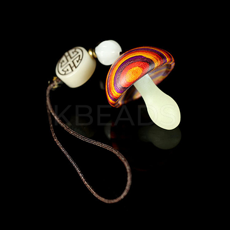 Luminous Wood Mushroom Pendant Decorations LUMI-PW0006-04-1