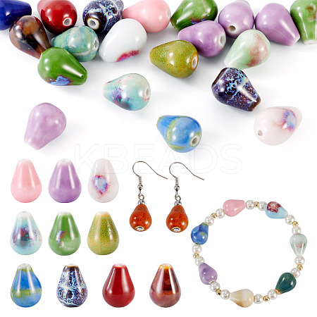 20Pcs Handmade Porcelain Beads PORC-TA0001-24-1