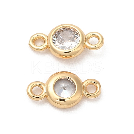 Brass Connector Charms KK-B074-40G-1