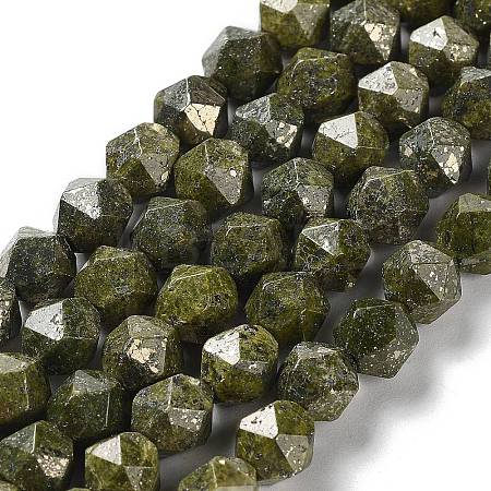Natural Pyrite Beads Strands G-G030-A03-02-1