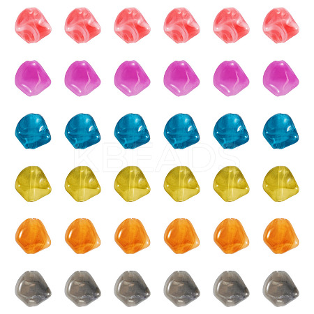 180Pcs 6 Colors Transparent Acrylic Beads OACR-TA0002-66-1