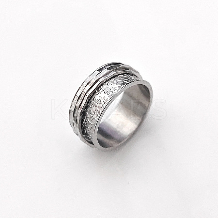 Retro Rotatable 304 Stainless Steel Finger Rings FS-WG84C22-45-1