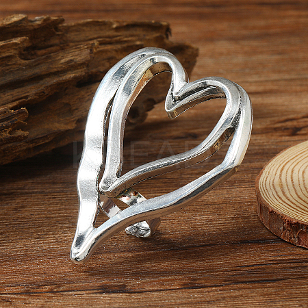 Unique Heart Alloy Adjustable Rings for Women WS5380-7-1