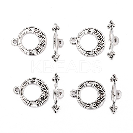 Tibetan Style Alloy Toggle Clasps LS-LF1081Y-NF-1