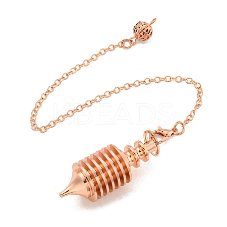 Rack Plating Brass Coil Dowsing Pendulums G-K338-26RG-1