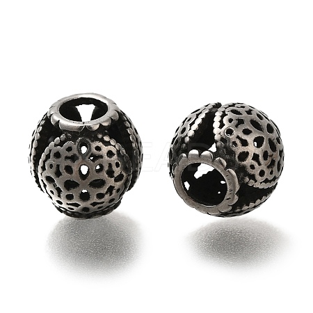 304 Stainless Steel European Beads STAS-D191-07A-AS-1