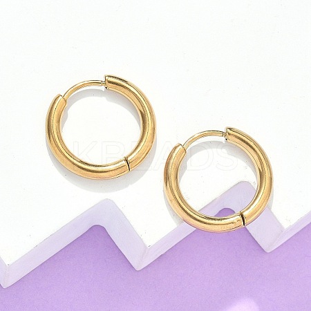 Ion Plating(IP) 304 Stainless Steel Huggie Hoop Earrings LS-EJEW-F111B-17mm-G-1