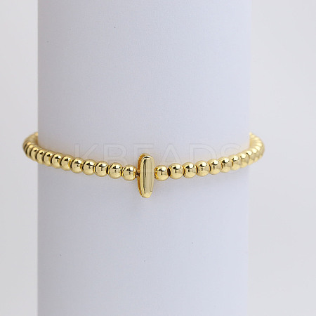 Brass Beaded Stretch Bracelets for Women FS-WG560D0-09-1