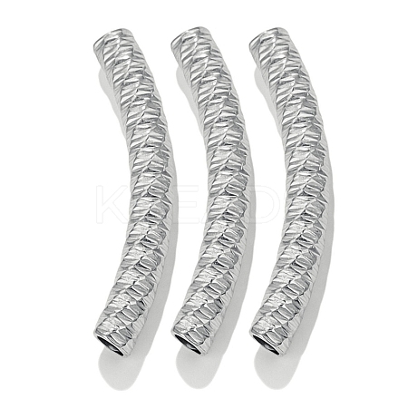 304 Stainless Steel Curved Tube Beads STAS-M071-03J-P-1