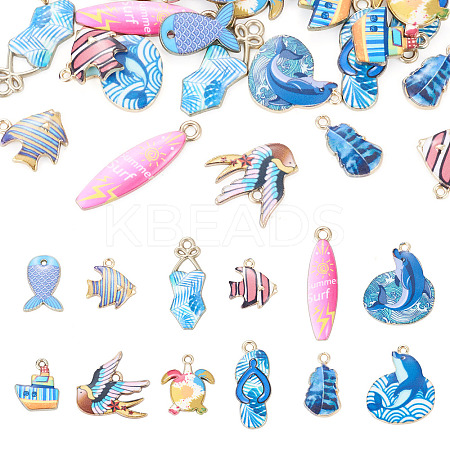 24Pcs 12 Styles Alloy Pendants FIND-TA0010-87-1