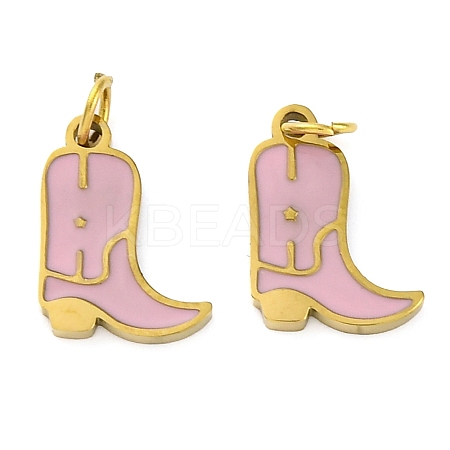 Ion Plating(IP) 304 Stainless Steel Enamel Charms X-STAS-Z104-05G-1