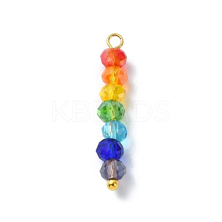 2Pcs Rainbow Color Faceted Glass Pendants PALLOY-JF02525-01S-1